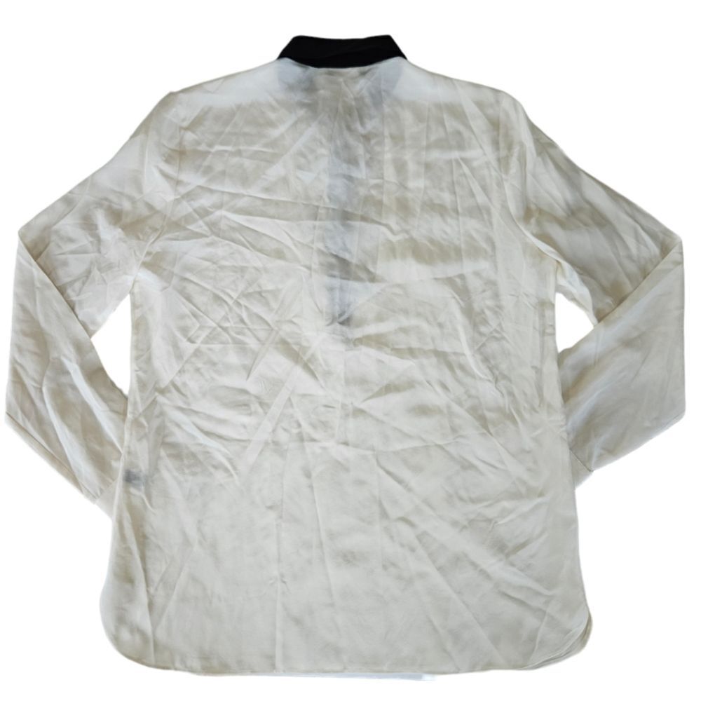 Kate Spade Bow Placket 100% Silk Long Sleeve Go Fly a Kite Collared Blouse Top S - Picture 4 of 9